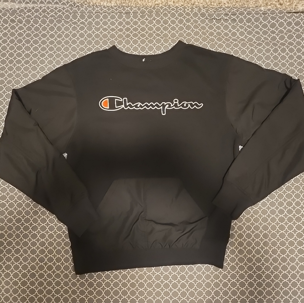 Champion Men's Black Urban Fleece Crew Size SM Sweatshirt Pullover